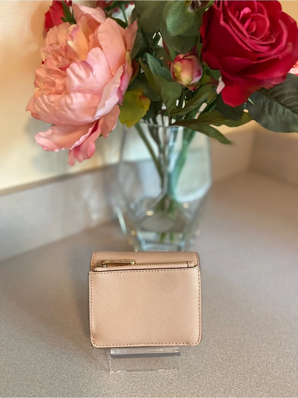 Michael Kors Jet Set Travel Studded Flap Card Holder Wallet